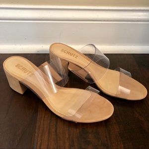 Schutz New in Box Clear Strap Sandals